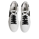 Dolce & Gabbana White DG Logo Portofino Low Top Sneakers Shoes