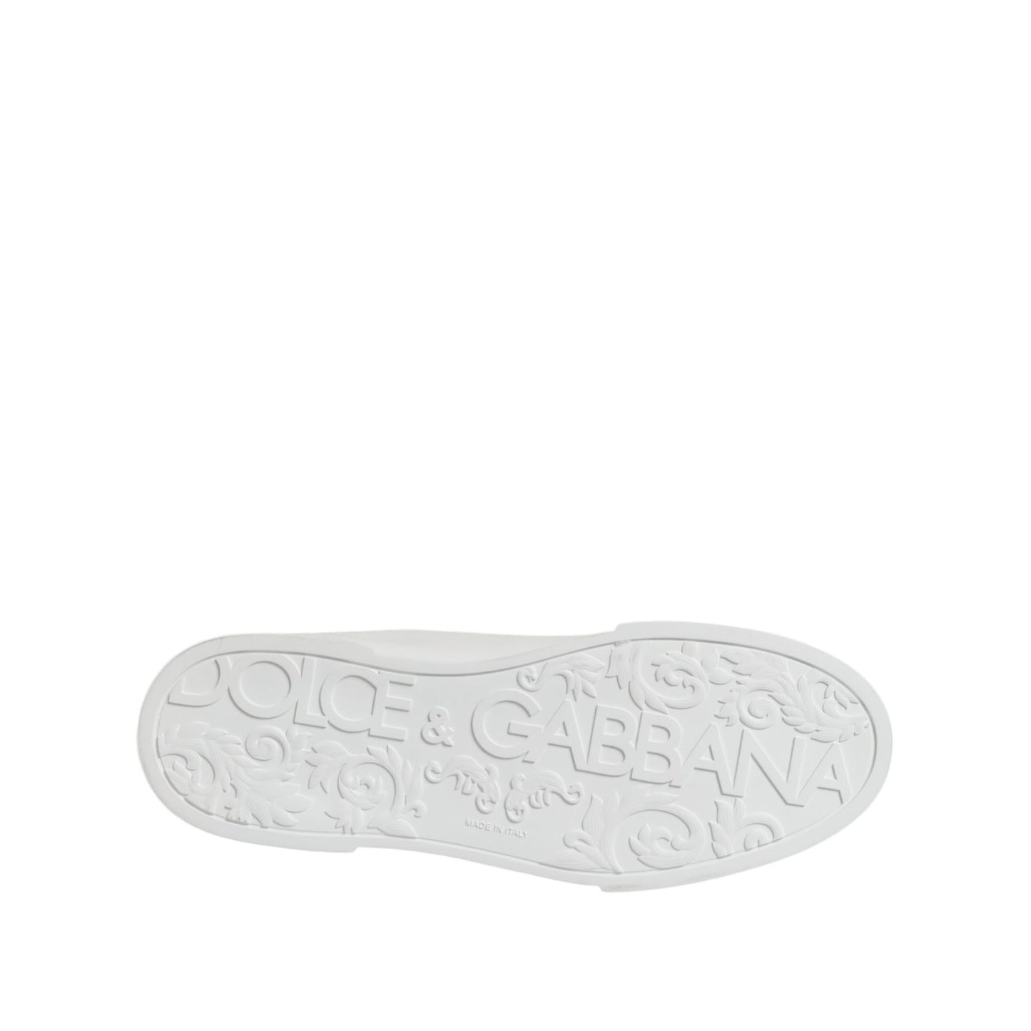 Dolce & Gabbana White DG Logo Portofino Low Top Sneakers Shoes