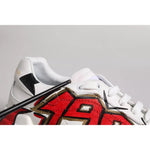 Dolce & Gabbana White Daymaster Hand Painted Sneakers Shoes