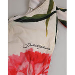 Dolce & Gabbana White Floral Swimsuit 2 Piece Top Bottom Swimwear showing floral print and signature detail.