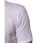 Dolce & Gabbana White Goodluck 2021 Cotton Crew Neck T-shirt, side view close-up showcasing soft cotton fabric and short sleeve detail.