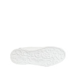 Sole view of Dolce & Gabbana White Leather DG Logo Low Top Sneakers Shoes