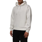 Dolce & Gabbana White Logo Hooded Men Sweatshirt Sweater, premium cotton, iconic design, luxury casual wear.