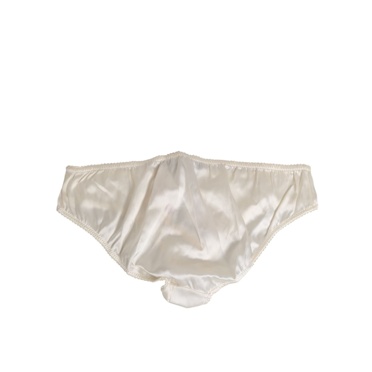 Dolce & Gabbana White Silk Satin Lingerie Panty  Underwear