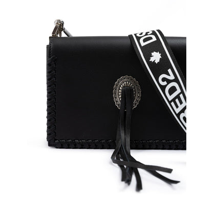 Dsquared² Black Leather Crossbody Bag