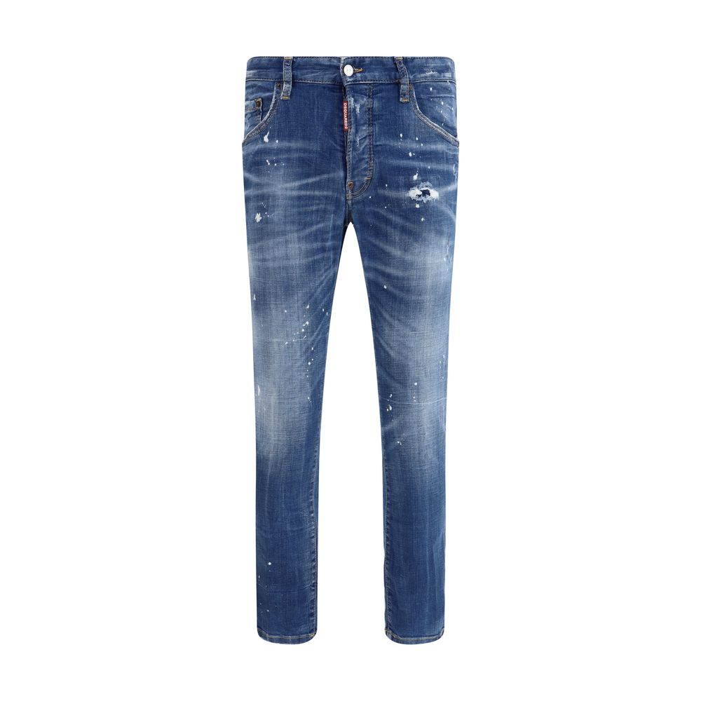 Dsquared² Blue Cotton Slim Fit Jeans