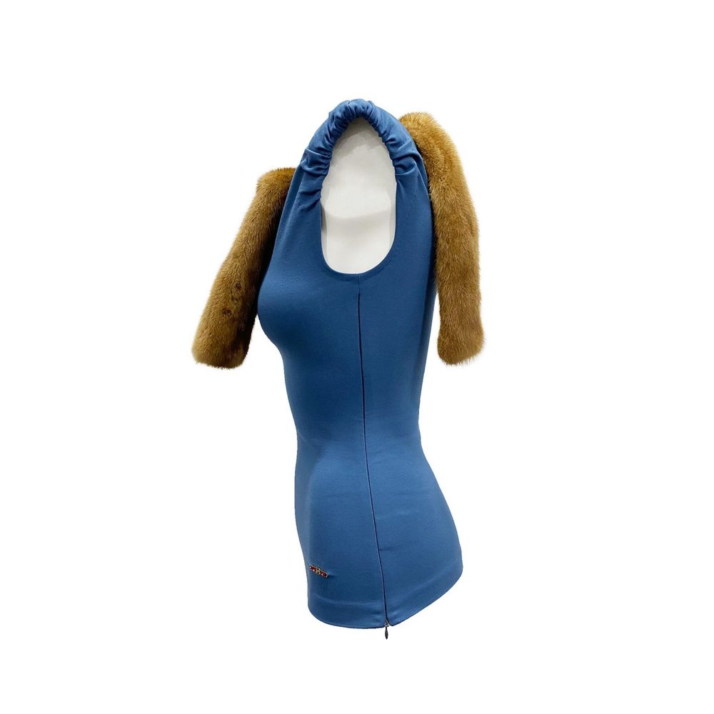 Dsquared² Blue Viscose Tank Tops