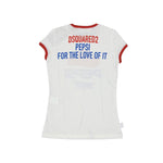 Back view of Dsquared² Cottn Logo T-Shirt featuring Pepsi logo and "For The Love Of It" text, men's round neck short sleeve t-shirt.