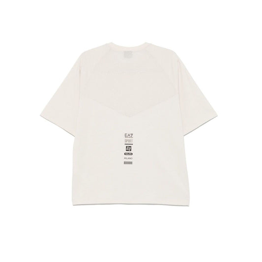 EA7 T-shirts and Polos Beige Topwear