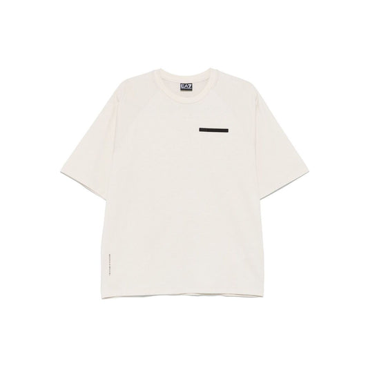 EA7 T-shirts and Polos Beige Topwear