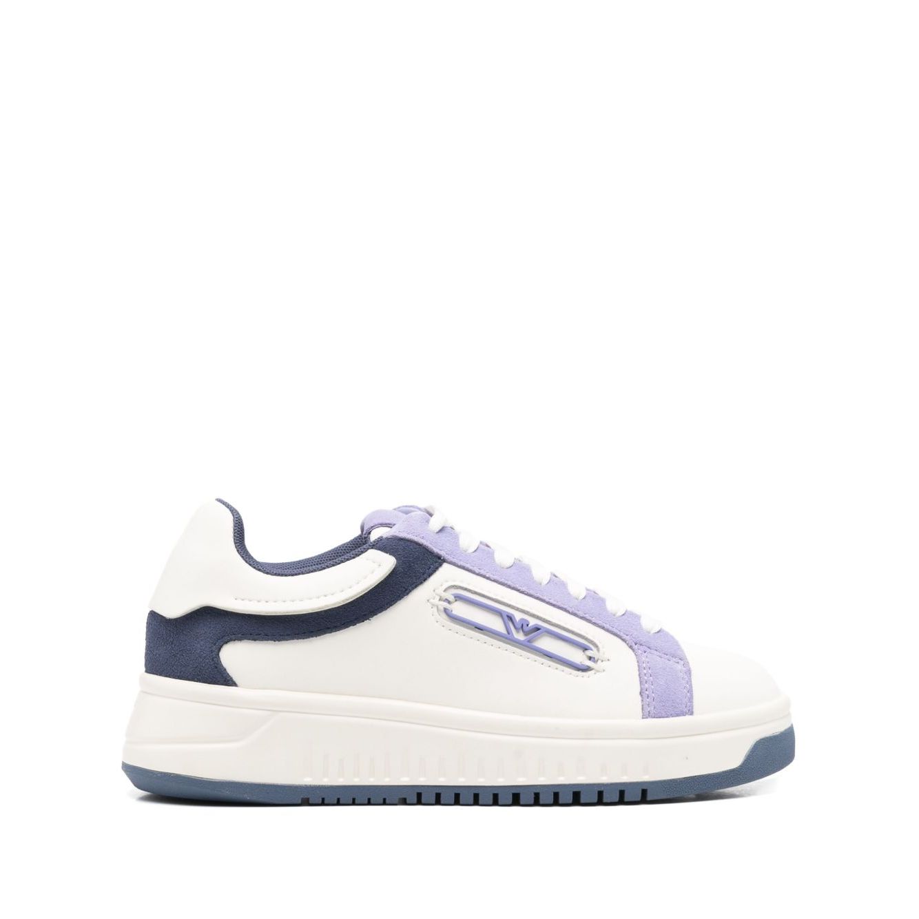 EMPORIO ARMANI EXCLUSIVE Emporio Armani Leather sneakers with suede details and eagle plate Sneakers
