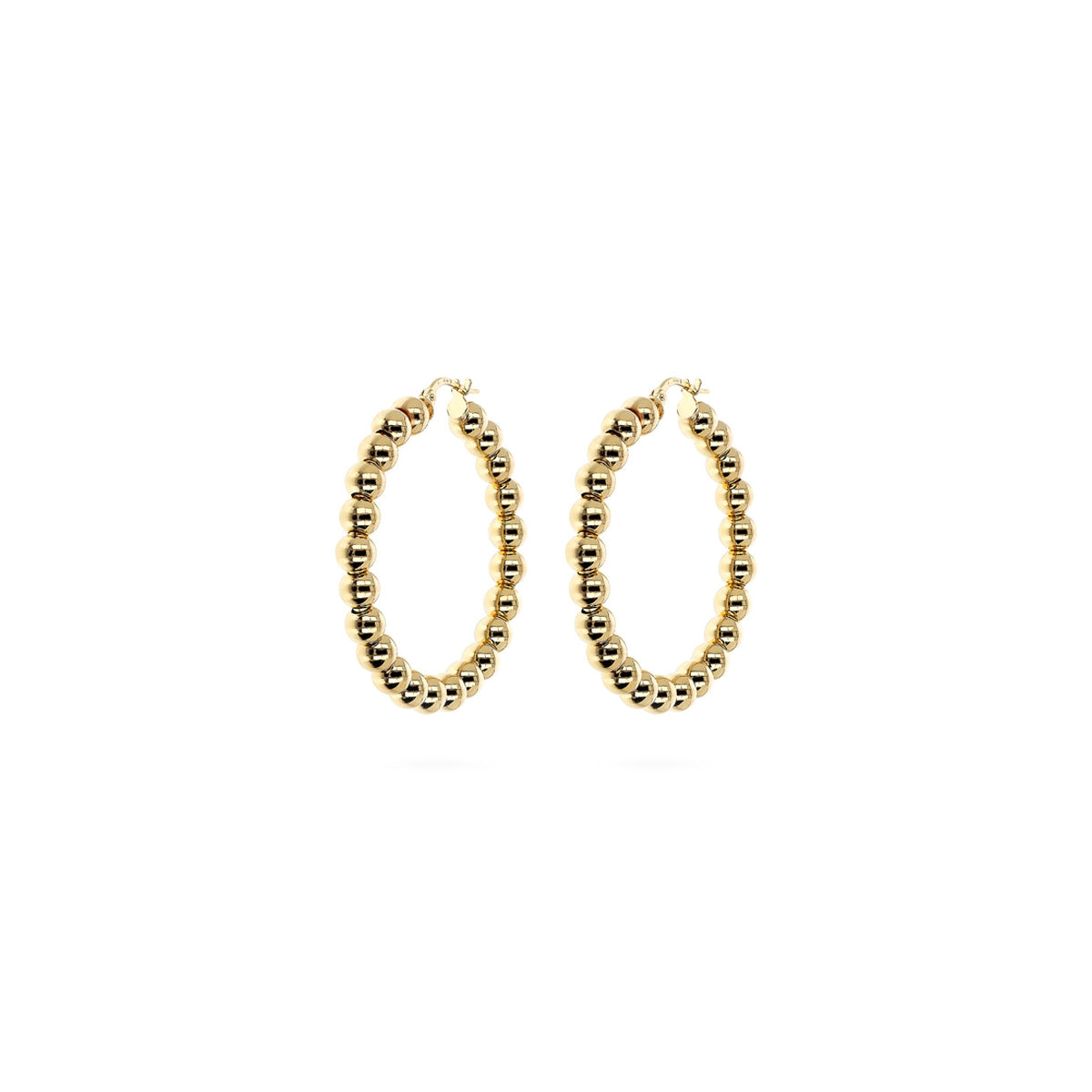 ETRUSCA JEWELS JEWELRY Mod. WSET00808.YG gold hoop earrings with beaded design