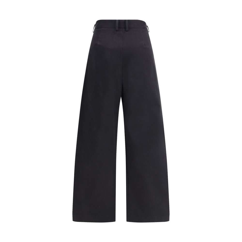 Ella Black Cotton Casual Pants
