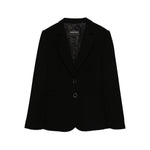 Emporio Armani Jackets Black, single-breasted blazer with notched lapel, button fastening, and welt pockets