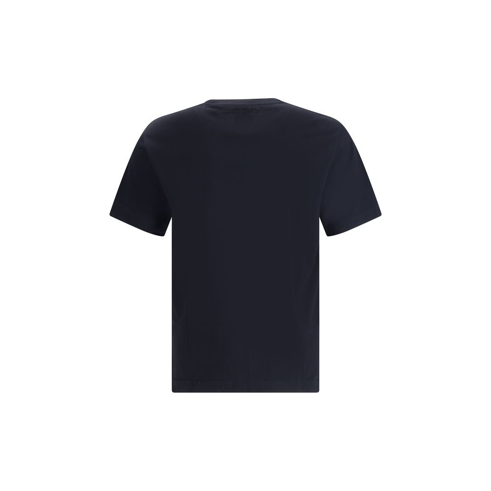 Back view of Emporio Armani Multicolor Cotton T-Shirt displaying plain design and crew neck.