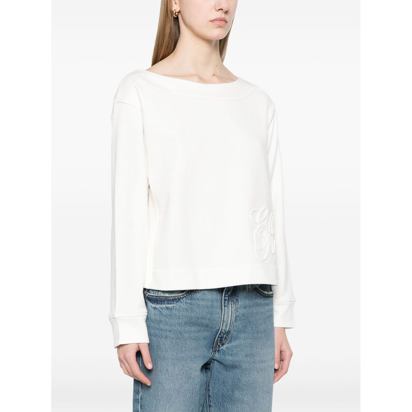 Emporio Armani logo embroidered sweatshirt