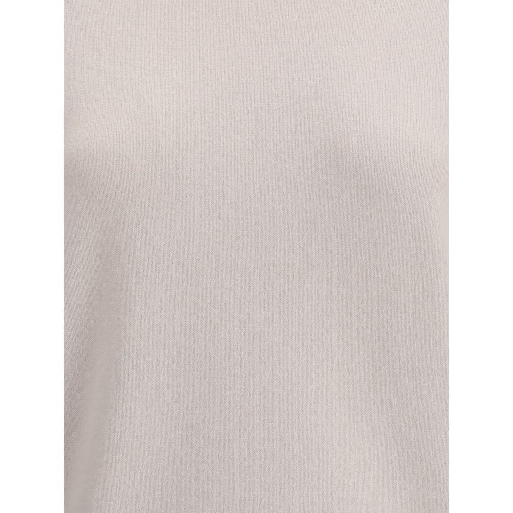 Extreme Cashmere Cream Cashmere Sweatshirt with ribbed hem and cuffs, modern design, crew neck, AW25 collection, comfortable fit