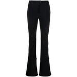 FILIPPA K Trousers Black, high-waist flared pants with stretch design and front button zip fastening.