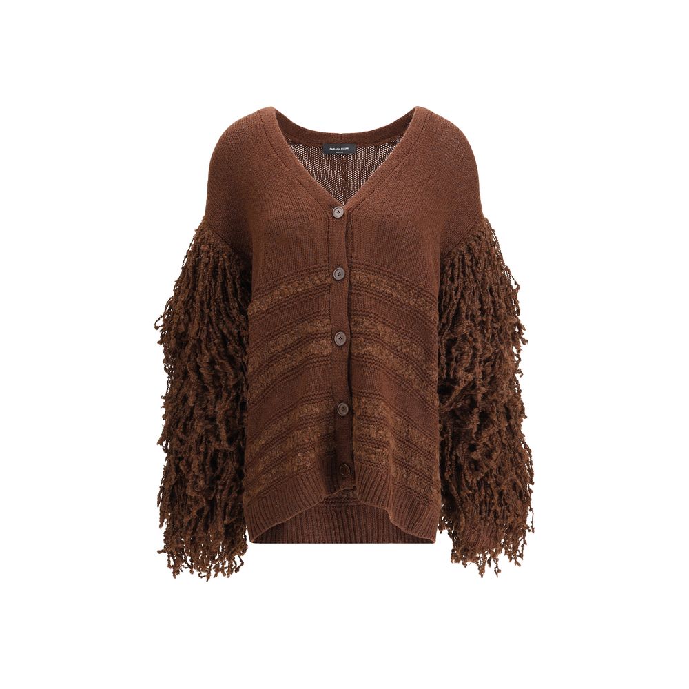 Fabiana Filippi Brown Camel Hair  Cardigan