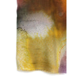 Faliero Sarti Flowers printed scarf with red watercolor effect and frayed edge, featuring a vibrant pattern. Comes with a dust bag.