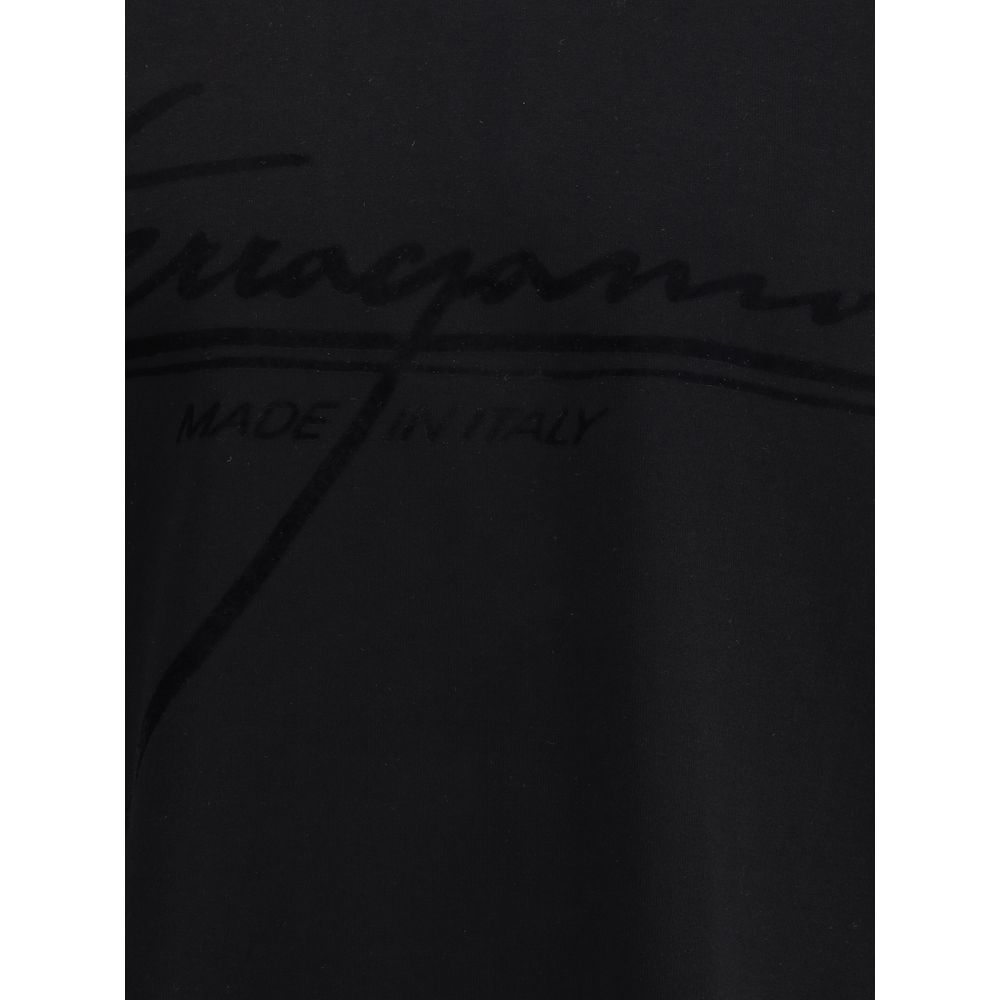 Ferragamo Black Cotton T-Shirt