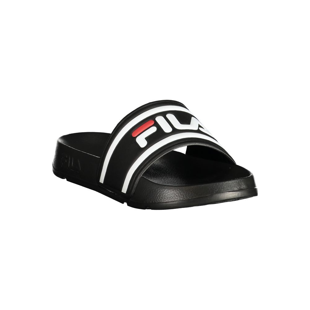 Fila Black Polyethylene Women Sandal with logo, sporty-chic design in sleek black, perfect for casual style. Polyethylene material, CN origin.