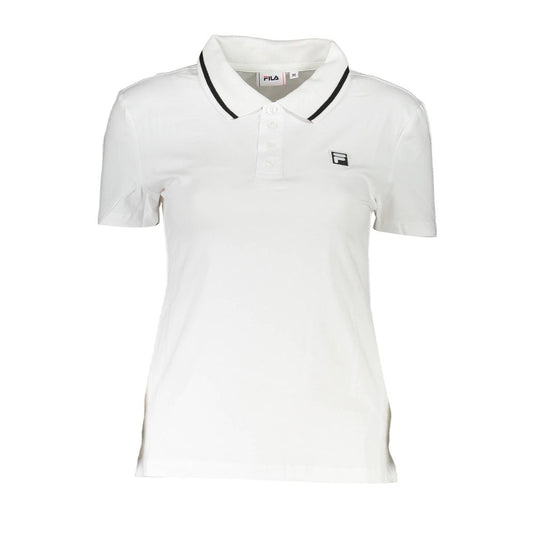 Fila White Cotton Womens Polo Shirt
