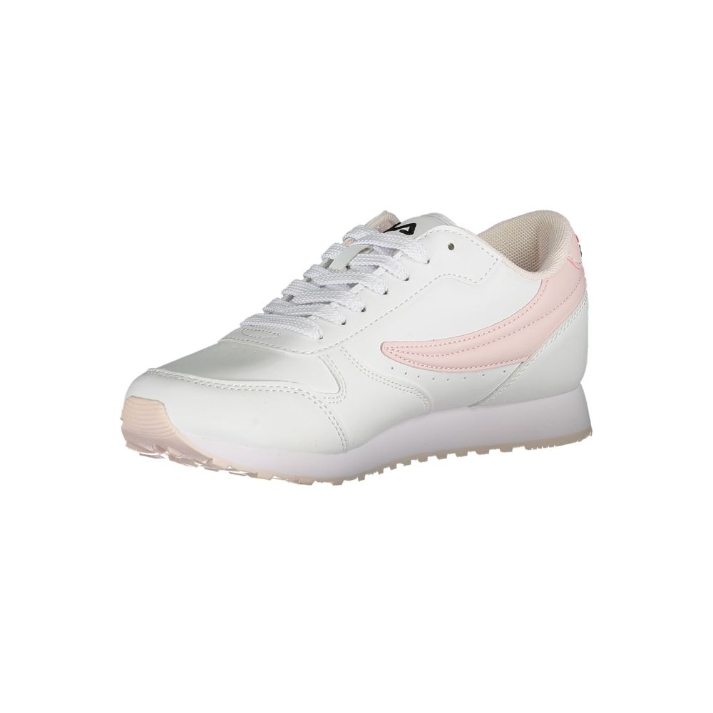 Fila White Synthetic Women Sneaker with contrasting details for style and performance