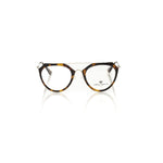 Frankie Morello Brown Acetate Women's Frame with chic tartarugato aviator design, luxury acetate and metallic craftsmanship, Italian elegance.