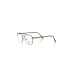 Frankie Morello Gray Metallic Unisex Frame eyeglasses with sleek metal design.