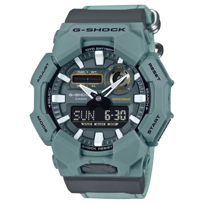 Alt Tag: CASIO G-SHOCK Mod. NEW RUGGED BASIC Digital 10-Year Battery, 20 ATM water resistant watch, carbon & resin case, multifunction quartz movement.