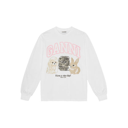 GANNI Sweaters White Topwear