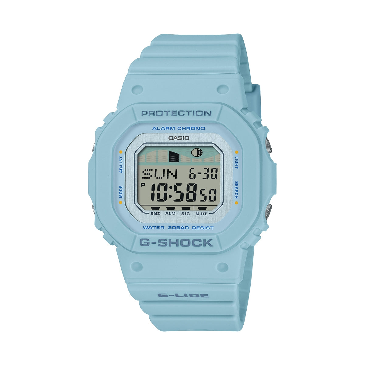CASIO G-SHOCK Mod. G-LIDE Mid-Blue - SURF TIDE GRAPHS WATCHES