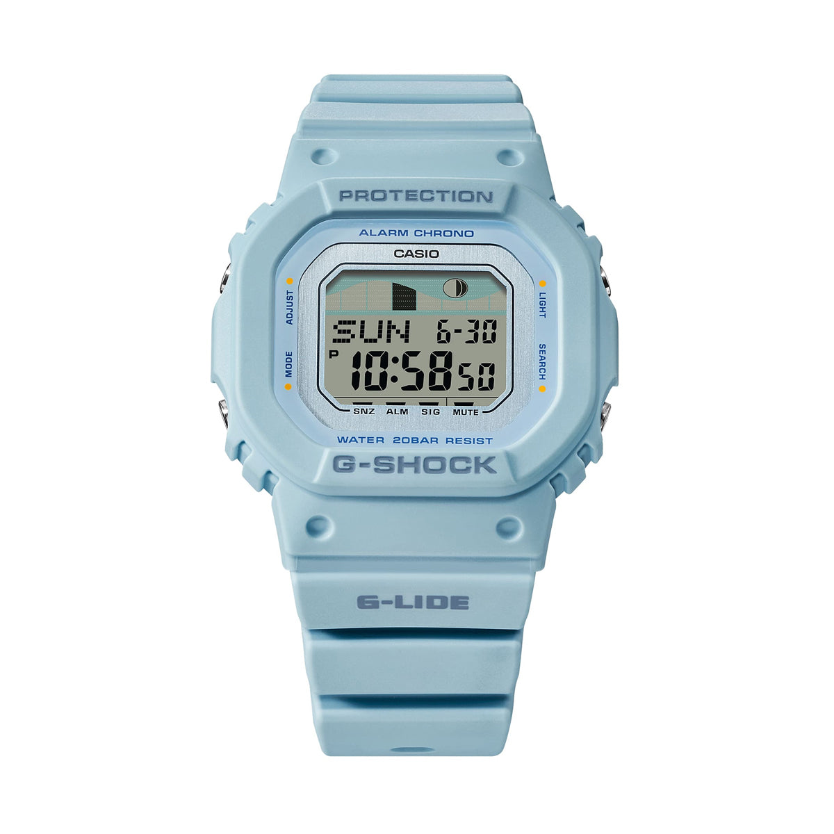 CASIO G-SHOCK Mod. G-LIDE Mid-Blue - SURF TIDE GRAPHS WATCHES
