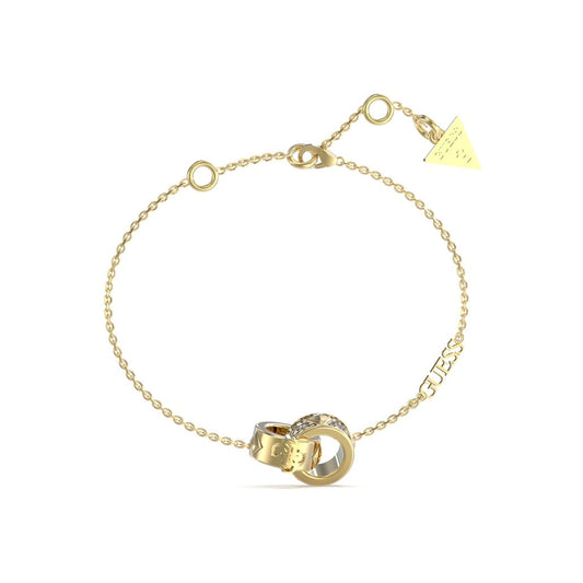 GUESS JEWELS JEWELRY Mod. JUBB03282JWYGS - Gold bracelet with intricate design and charm