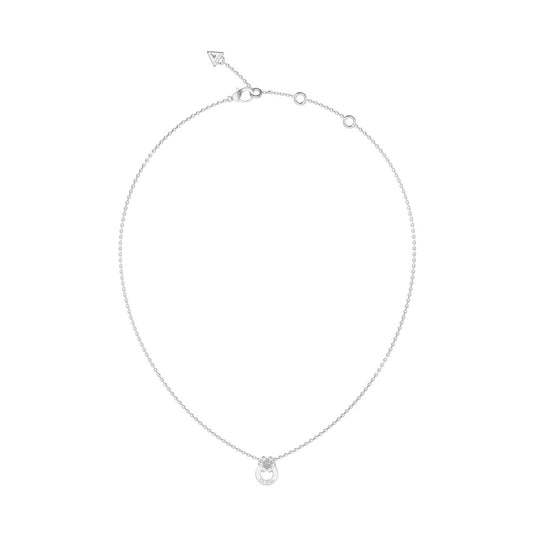 GUESS JEWELS JEWELRY Mod. JUBN05107JWRHT-U necklace with elegant silver chain and pendant.