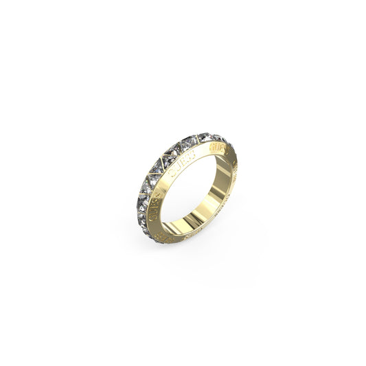GUESS JEWELS JEWELRY Mod. JUBR04575JWYG52 gold and silver ring with gemstones