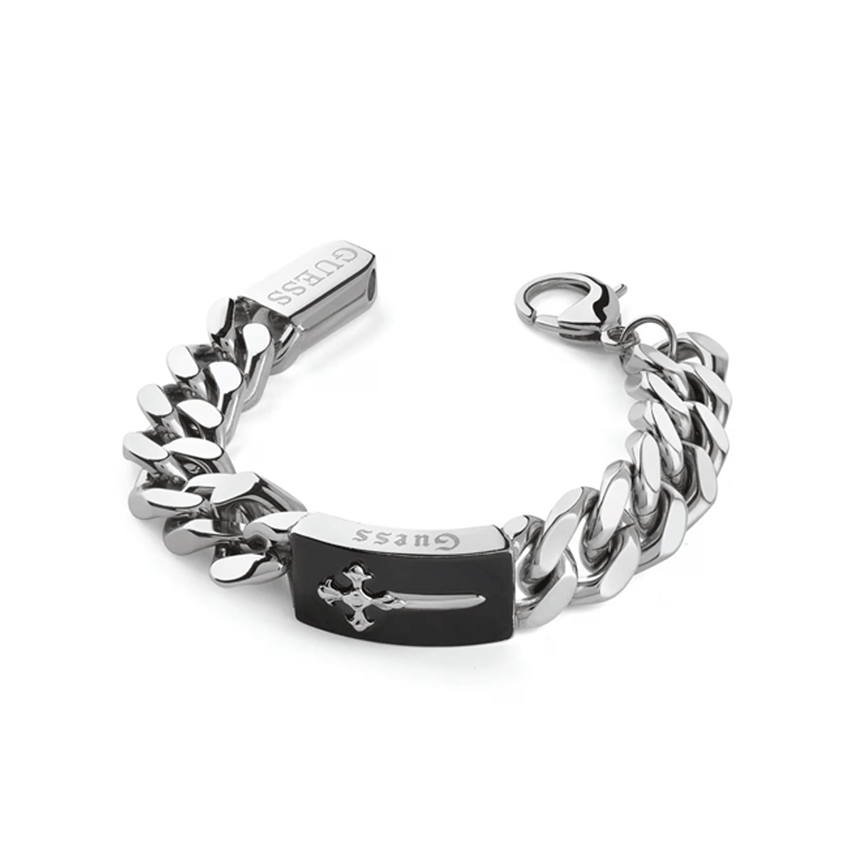 GUESS JEWELS JEWELRY Mod. JUMB04022JWSTBKS silver bracelet with cross detail