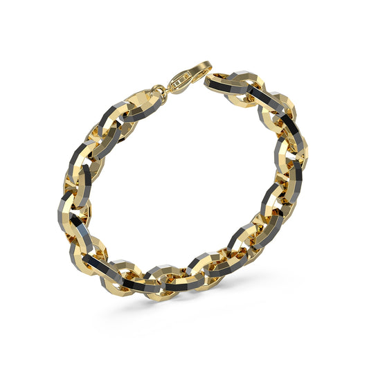 GUESS JEWELS JEWELRY Mod. JUMB05085JWYGS elegant chain bracelet in gold and black design