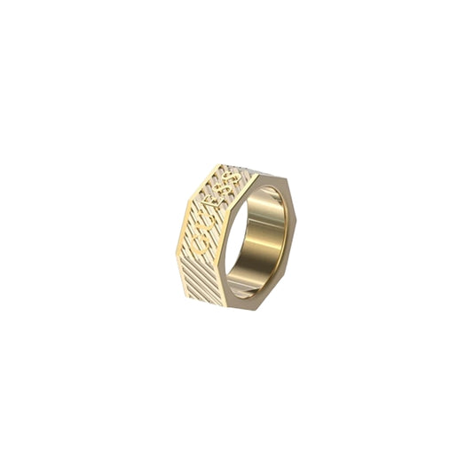 GUESS JEWELS JEWELRY Mod. JUMR03030JWYG64 gold ring featuring engraved details, elegant design