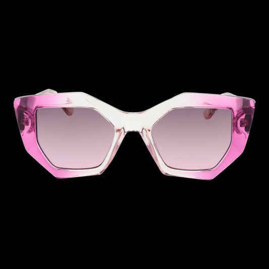 Pink sunglasses for ladies, model GUESS MOD. GU7897 5077T, with geometric frames providing a bold and stylish look.