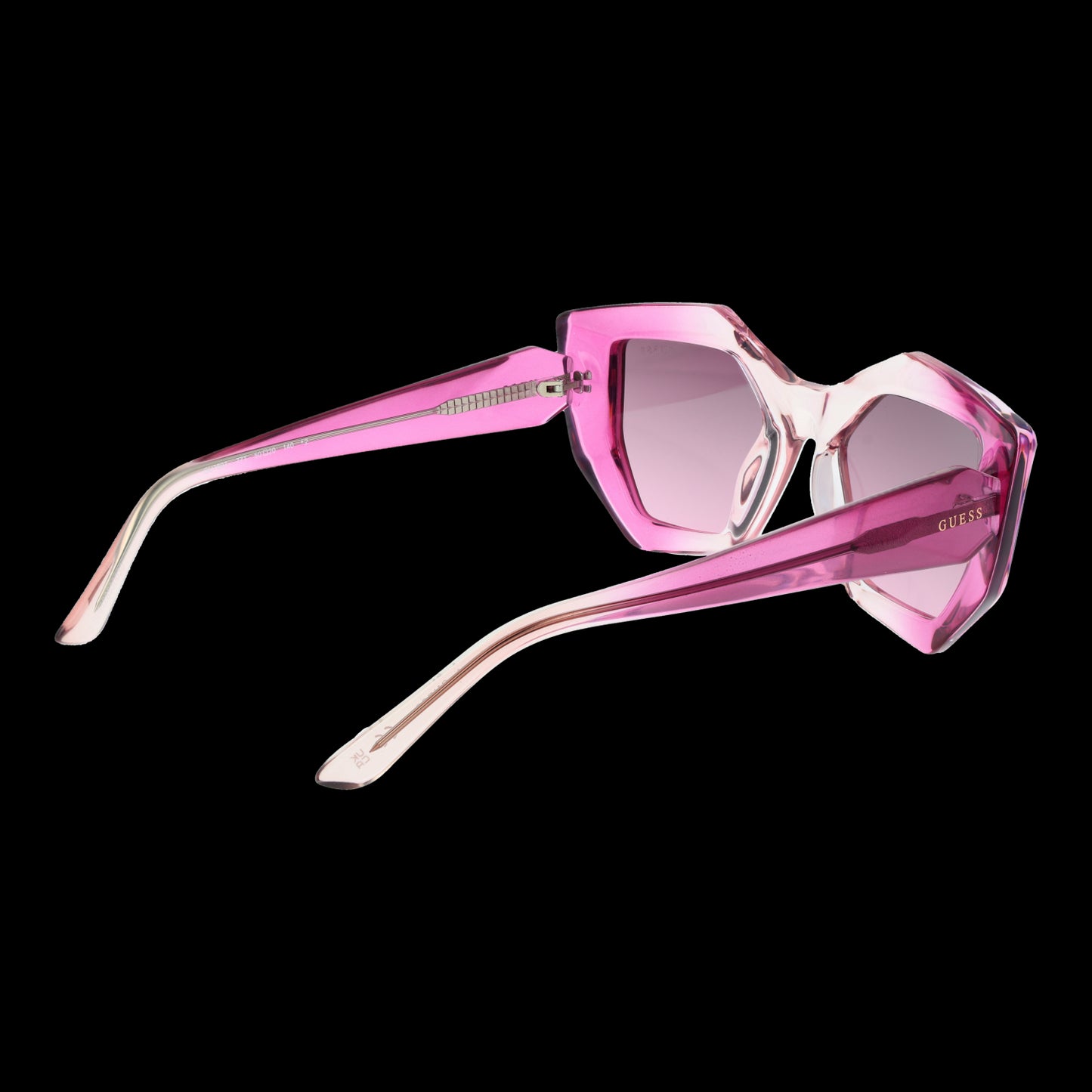 GUESS MOD. GU7897 5077T stylish women's sunglasses with pink geometric frames, perfect for ladies fashion accessories.