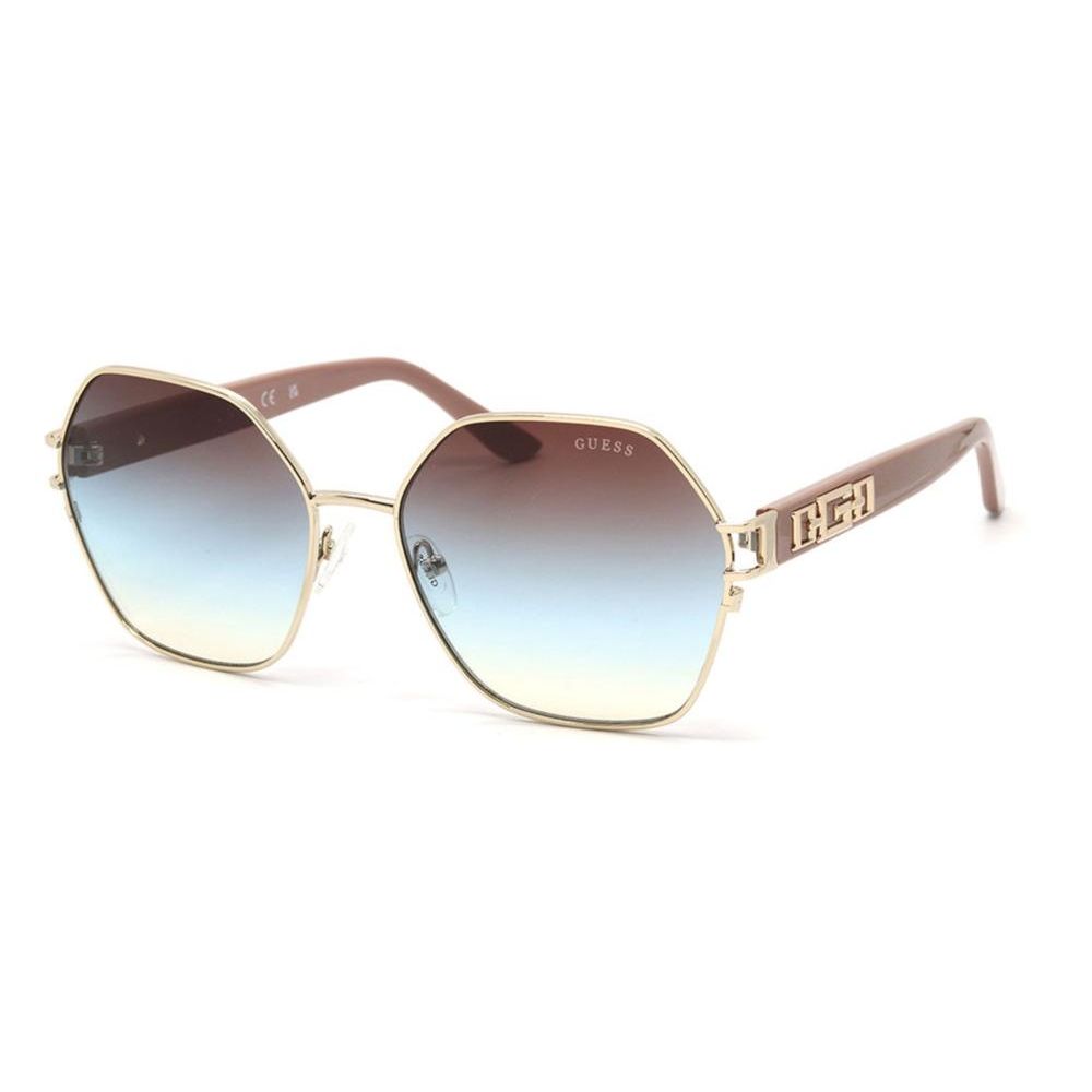 GUESS MOD. GU7913 unisex metal sunglasses in gold, gradient blue lenses