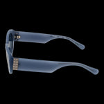 Side view of GUESS MOD. GU8260 5420V Ladies sunglasses featuring sleek blue arms and stylish design.