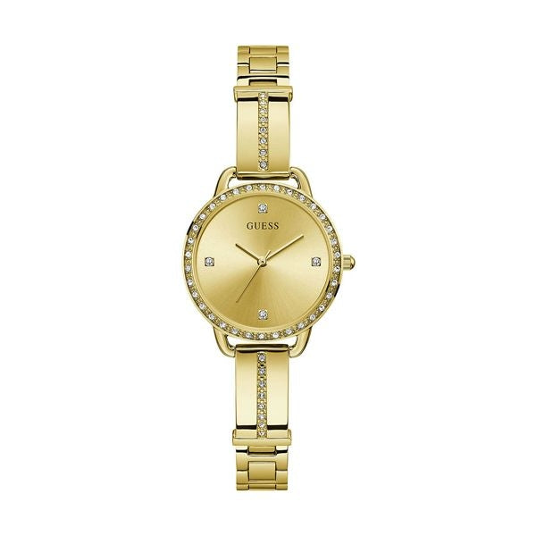 GUESS Mod. BELLINI ladies' wristwatch with gold SS IP case, 3 ATM water resistance, quartz movement, in official packaging.