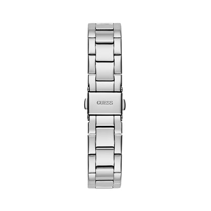 Back view of GUESS Mod. SUGARPLUM silver bracelet watch