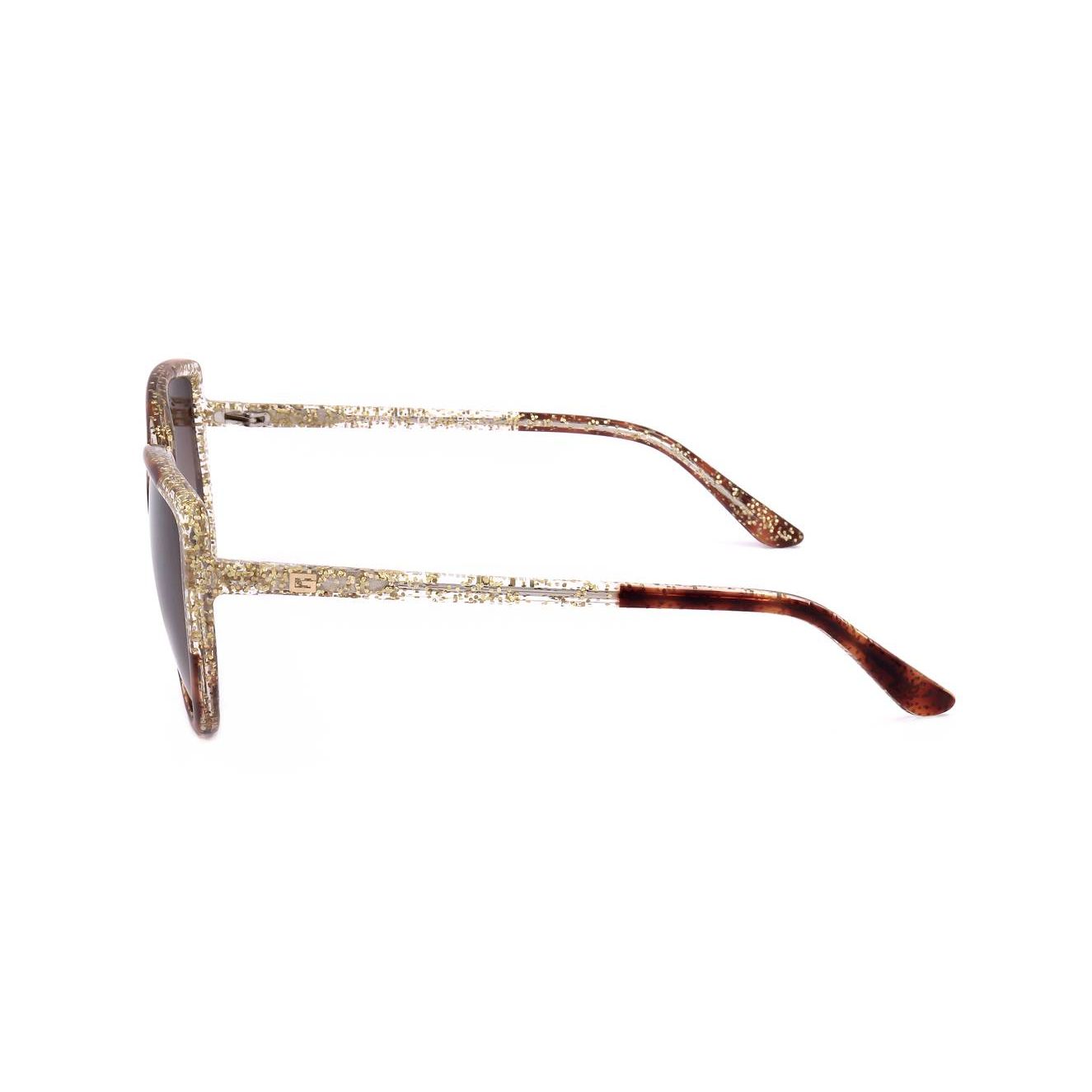 Side view of GUESS SUNGLASSES Mod. GU7882 HAVANA showing acetate frame in official packaging for ladies.