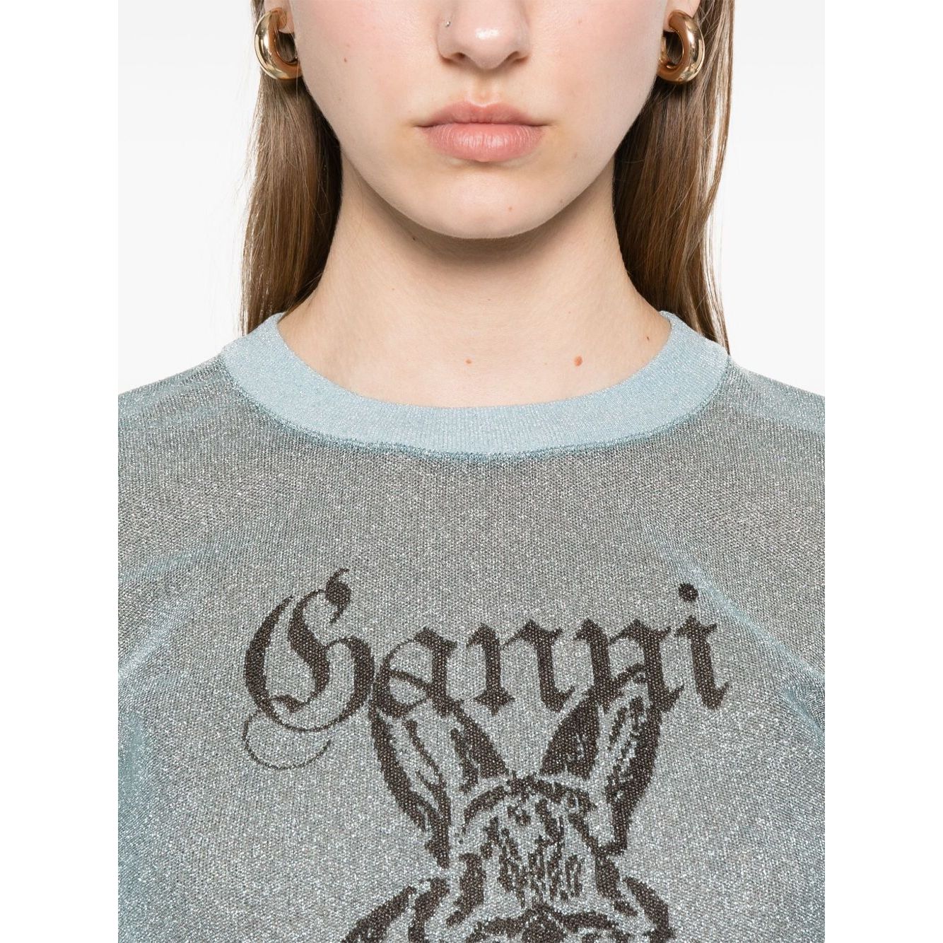 Ganni Bunny-detail top Topwear