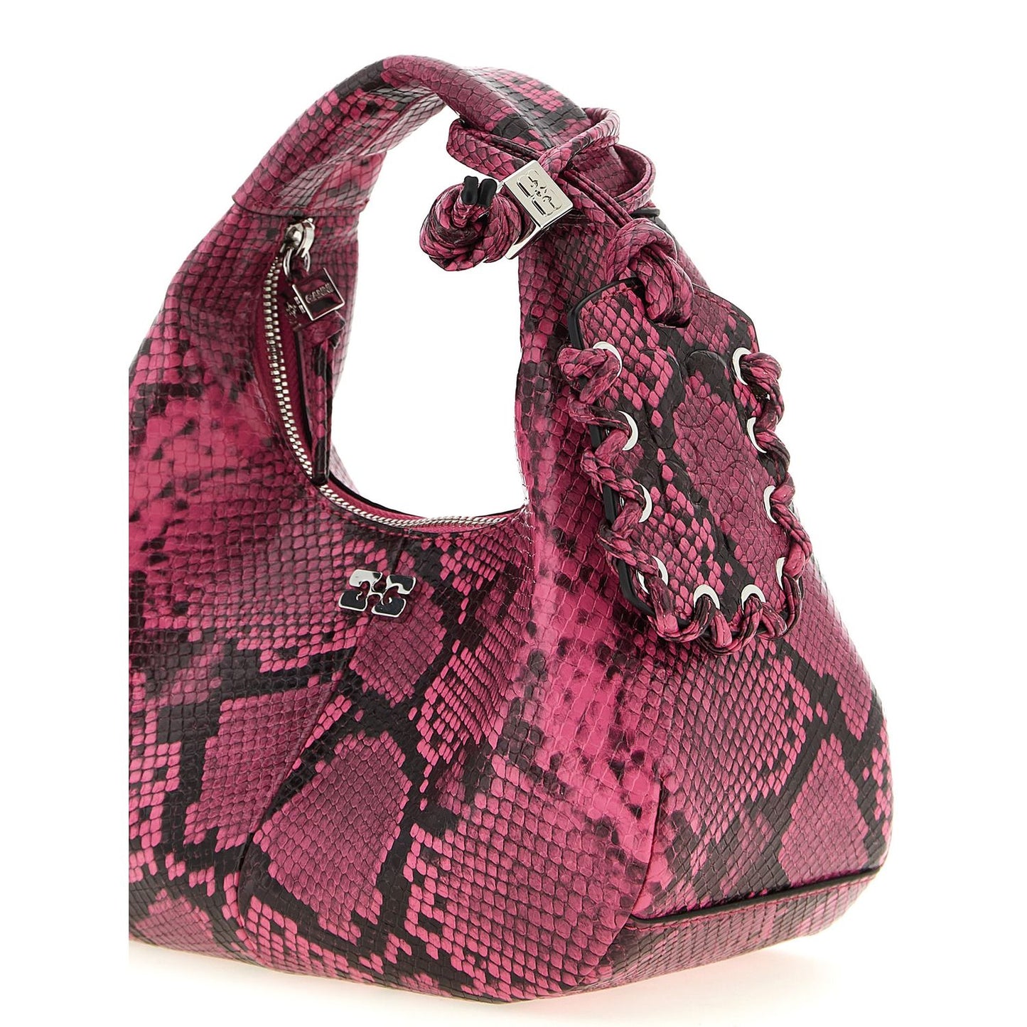 Ganni Fuchsia Recycled Polyester Handbag
