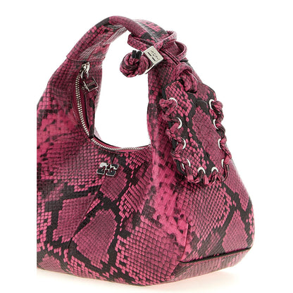 Ganni Fuchsia Recycled Polyester Handbag